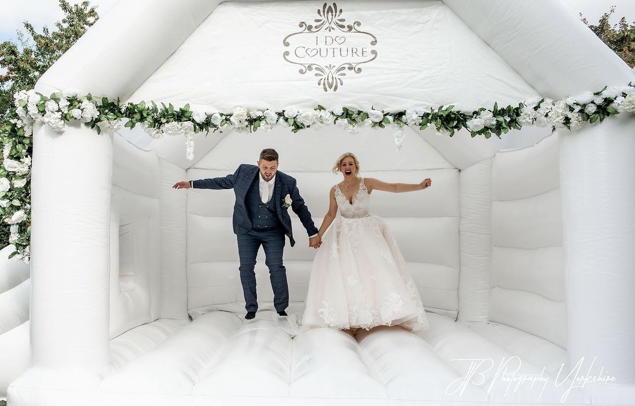 outdoor wedding bouncy castle
